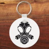 Porte-clés masque à gaz noir (Recto)