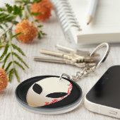 Porte-clés Masque Alien avec marques futuristes (Devant droit)