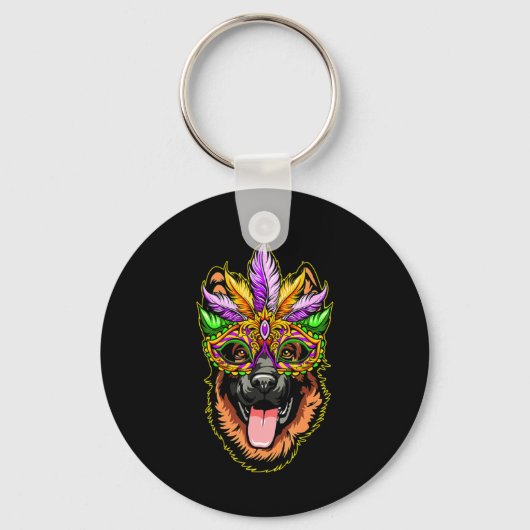 Porte-clés Masque berger allemand (Recto)