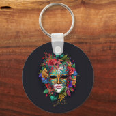 Porte-clés Masque carnaval Floral Brésilien (Verso)