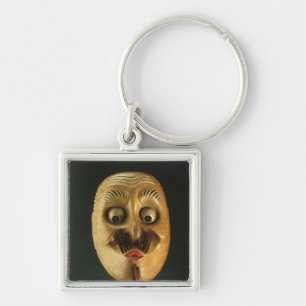 Porte-clés Masque comique, théâtre de Noh