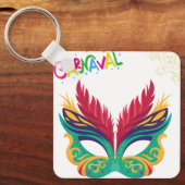 Porte-clés masque de carnaval coloré (Recto)