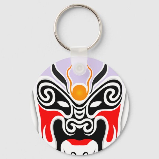 Porte-clés Masque de dragon tribal (Recto)