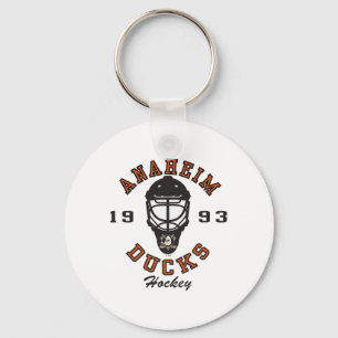 Porte-clés Masque de hockey des Ducks d'Anaheim Gris Sous Lic