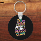 Porte-clés Masque de masquerade de chaton de chat Mardi Claw (Recto)