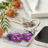 Porte-clés Masque de tragédie de comédie (Devant Droit)