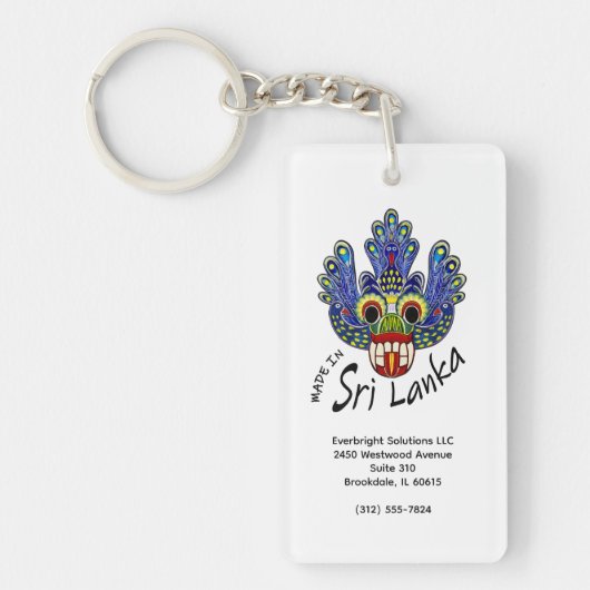 Porte-clés Masque diable du Sri Lanka (Devant)