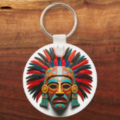 Porte-clés Masque maya Voyage Mexique (Verso)