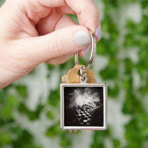 Porte-clés Masque mystique avec spirales temporelles
