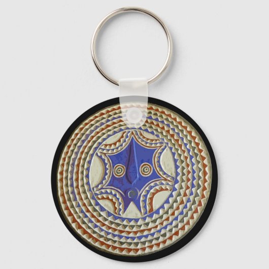 Porte-clés Masque tribal africain (Recto)