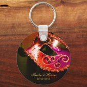 Porte-clés Masquerade mariage Favoriser Porte - clé rouge (Recto)