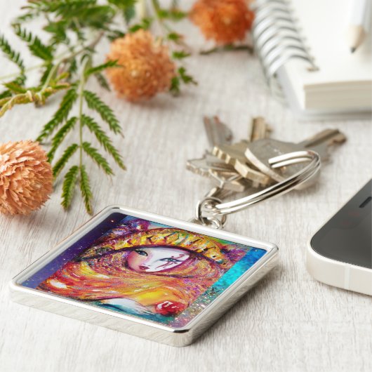 PORTE-CLÉS MASQUÉRADE VÉNÉTIENNE - MASQUE EN JAUNE (Côté)