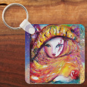 PORTE-CLÉS MASQUERADE VENITIEN - MASQUE EN JAUNE (Recto)