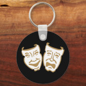 Porte-clés Masques de drame simples (Recto)