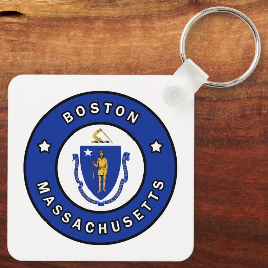 Porte-clés Massachusetts de Boston (Verso)