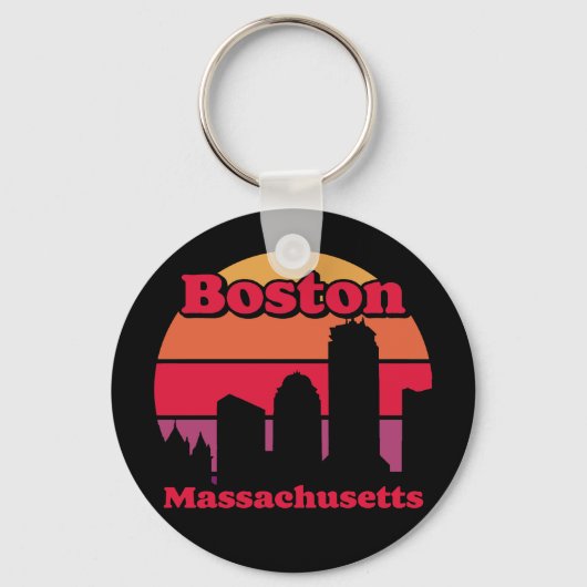 Porte-clés Massachusetts vintages de Boston (Recto)