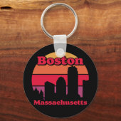 Porte-clés Massachusetts vintages de Boston (Verso)