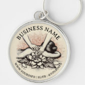 Porte-clés Massage Thérapie Guérison Mains Énergie Spa Bien-ê (Devant)