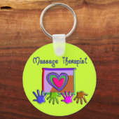 Porte-clés Massage Thérapiste Funky Art Design Cadeaux (Recto)
