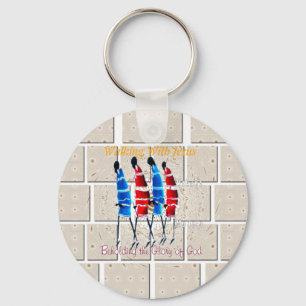 Porte-clés Massai Morans art chrétien Imprimer