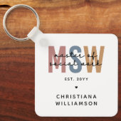 Porte-clés Master en travail social en MSW (Recto)