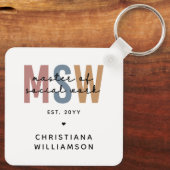 Porte-clés Master en travail social en MSW (Verso)