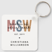 Porte-clés Master en travail social en MSW (Dos)