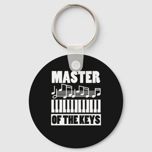 Porte-clés Master Of The Keys Piano Player Pianist Music Note (Recto)