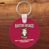 Porte-clés Masters Degree : Eviter le monde réel (Recto)