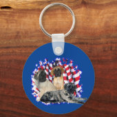 Porte-clés Mastiff (chiots) Patriot (Verso)