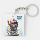 Porte-clés Mastiff Dogue anglais planche de surf vacances (Dos)
