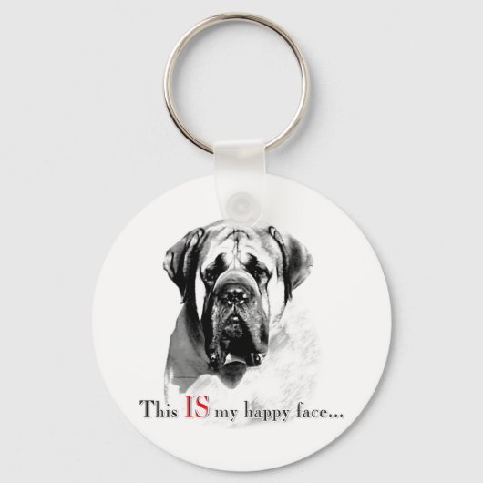 Porte-clés Mastiff Happy Face Porte - clé (Recto)