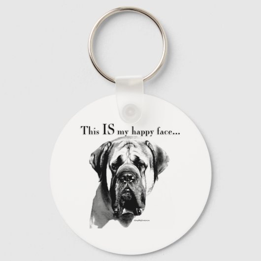 Porte-clés Mastiff Joyeux visage (Recto)