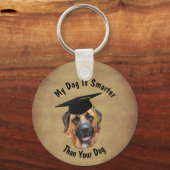 Porte-clés Mastiff My Dog Is Smarter Than Your Dog Funny (Verso)