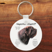 Porte-clés Mastiff napolitain (acajou) (Verso)