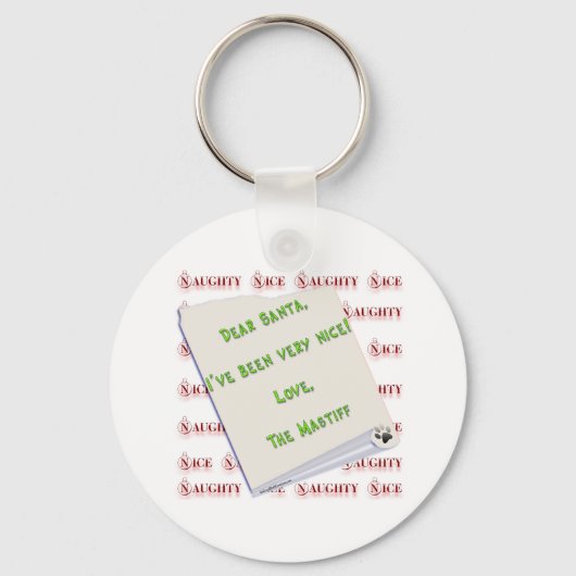 Porte-clés Mastiff Naughty ou Nice Porte - clé (Recto)