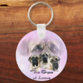 Porte-clés Mastiff yeux de Porte - clé d'amour (Recto)