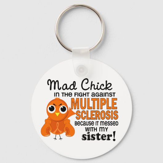 Porte-clés Mat Chick 2 Soeur Sclérose en plaques MS (Recto)