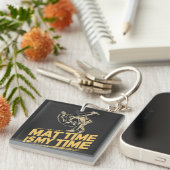 Porte-clés Mat Time est mon temps Jiu Jitsu Mat Mastercard BJ (Devant Droit)