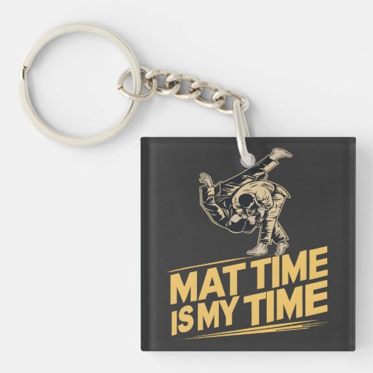 Porte-clés Mat Time est mon temps Jiu Jitsu Mat Mastercard BJ (Devant)