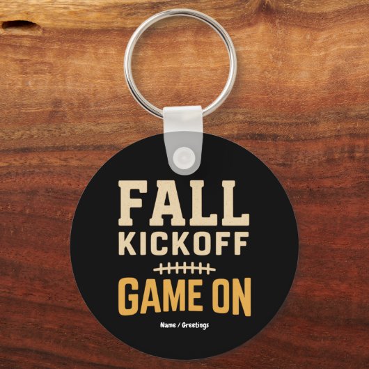 Porte-clés Match de lancement d'automne sur le design de foot (Recto)