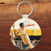 Porte-clés Match de tennis de Doubles (Recto)