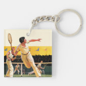 Porte-clés Match de tennis de doubles (Dos)