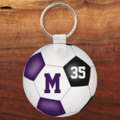 Porte-clés match noir violet but filles esprit d'équipe (Verso)