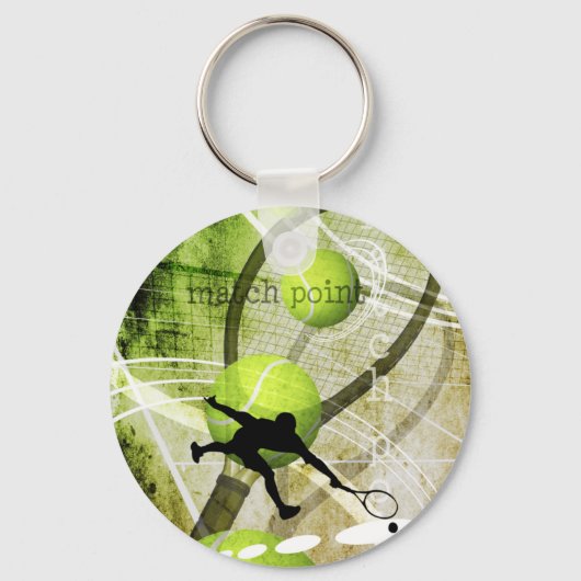 Porte-clés Match Point, tennis masculin (Recto)
