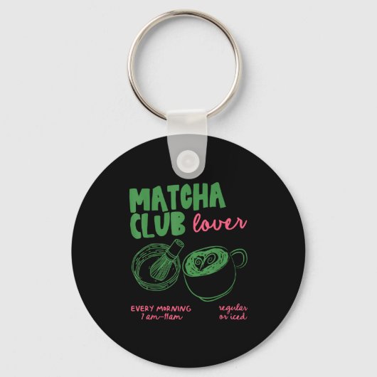 Porte-clés Matcha Club Regular Or Ice Green Tea Matcha Latte (Recto)