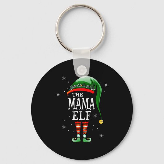 Porte-clés Matching Family Funny The Mama Elf Christmas (Recto)
