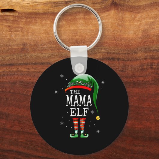 Porte-clés Matching Family Funny The Mama Elf Christmas (Recto)