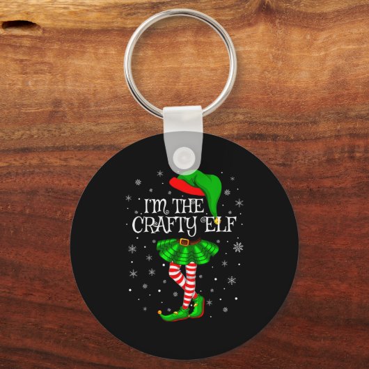Porte-clés Matching Family Group I'm The Crafty Elf Christmas (Recto)
