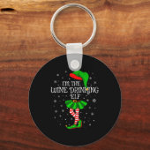 Porte-clés Matching Family Group I'm The Wine Drinking Elf Ch (Recto)